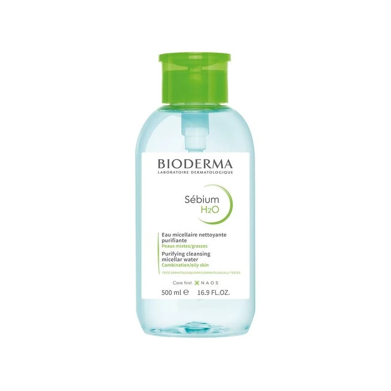 BIODERMA SEBIUM H2O SOLUTION MICELLAIRE 500ML POMPE