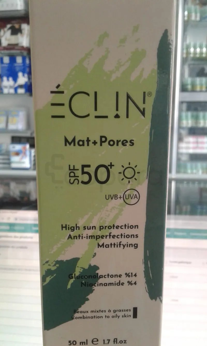 ECLIN MAT + PORES CREME SOLAIRE ANTI-IMPERFECTIONS SPF50+ 50ML