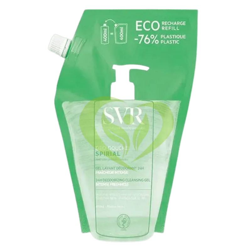 SVR SPIRIAL DEO DOUCHE ECO-RECHARGE GEL LAVANT DEODORANT 24H 400ML