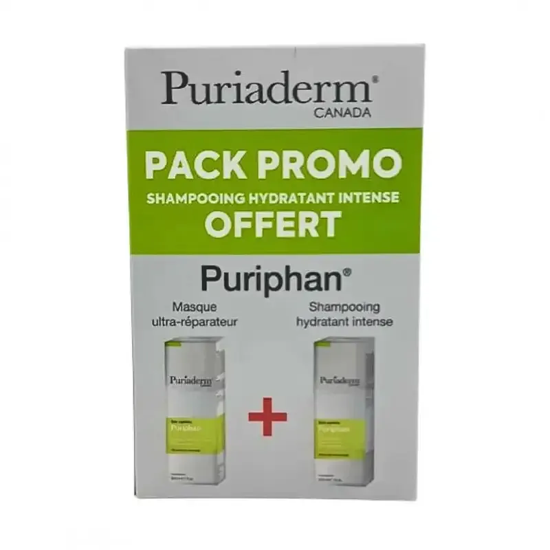 PURIADERM PACK PURIPHAN MASQUE ULTRA-REPARATEUR 200ML + PURIPHAN SHAMPOOING HYDRATANT 200ML