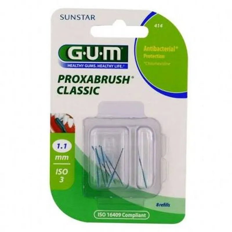 GUM RECHARGE BROSSETTES ULTRA-FINES PAR 8 UNITES 1.1MM REF 414