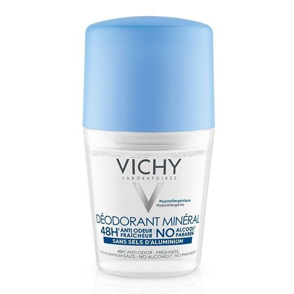 VICHY DEODORANT MINERAL 48H SANS SELS D'ALUMINIUM ROLL-ON 50ML