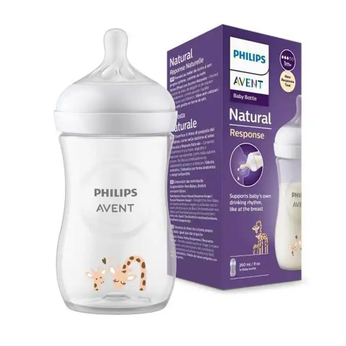 AVENT BIBERON NATURAL RESPONSE +1MOIS 260ML GIRAFFE REF SCY903/66
