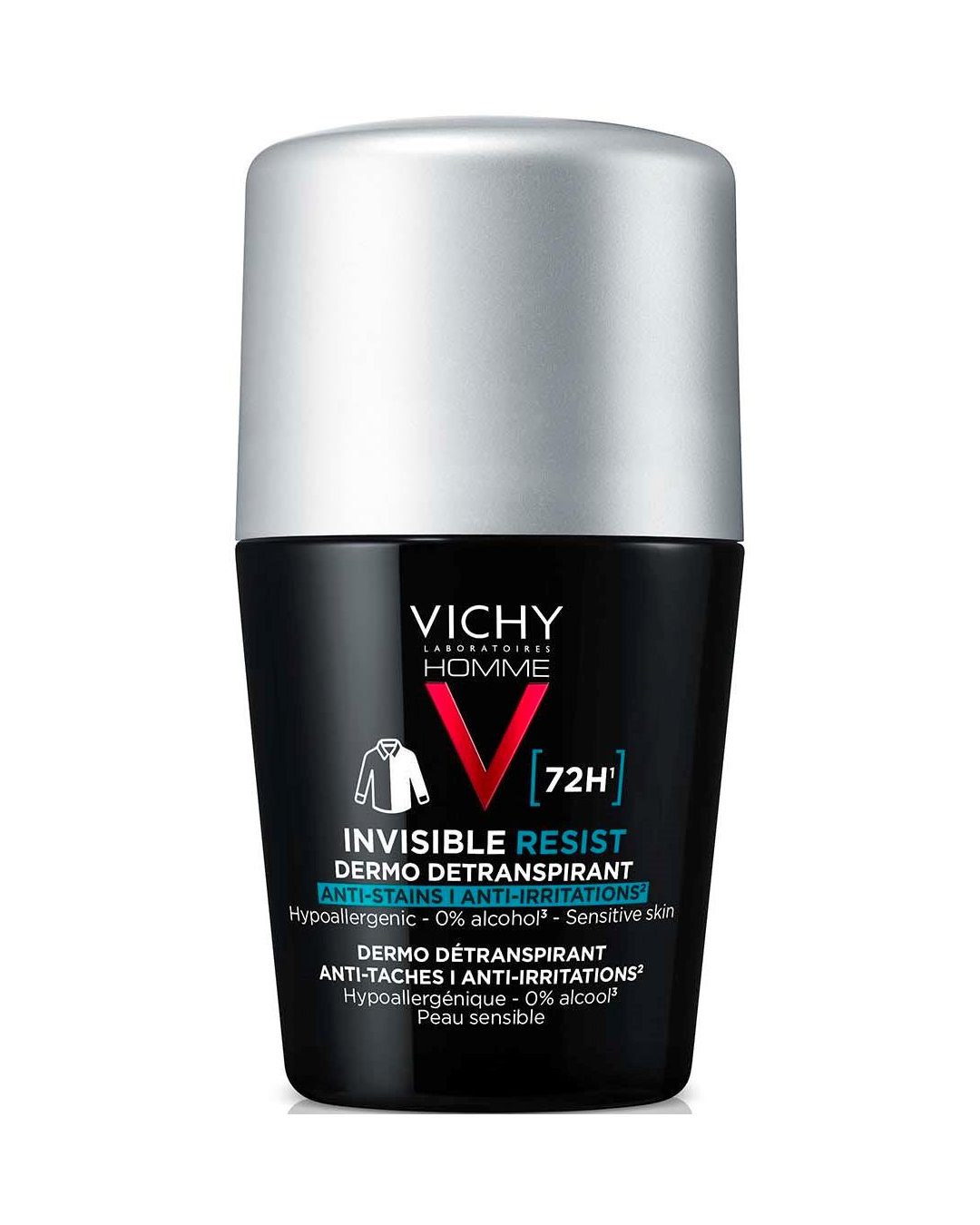 VICHY HOMME DETRANSPIRANT INVISIBLE ANTI-TRACES DETRANS RESIST 72H INVISIBLE 50ML