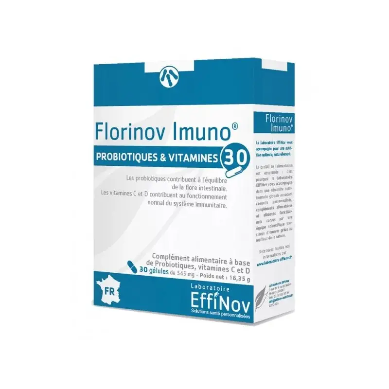 EFFINOV FLORINOV IMUNO IMMUNITE PROBIOTIQUE ET VITAMINES B30 GELULES